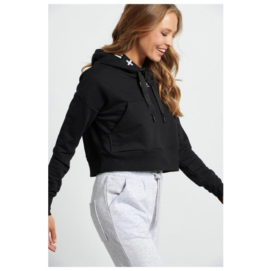 Bodytalk Γυναικείο φούτερ Crop Less is more